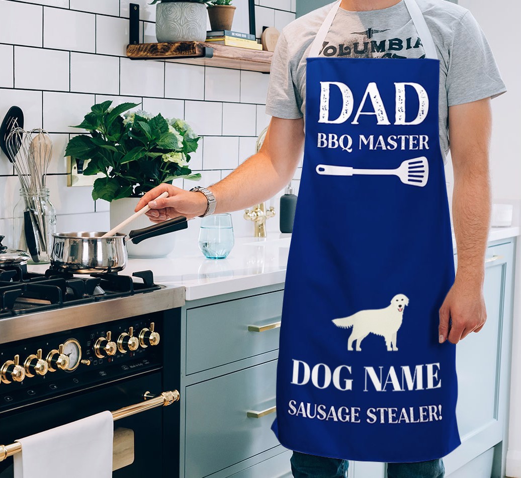 'Master of the Barbecue' - Personalised {breedFullName} Apron